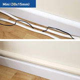 D-Line 30 x 15mm Magnolia 4 x 1 Meter Lengths & Accessories Cable Management Kit Hide