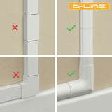D-Line 20 x 10mm White 4 x 1 Meter Lengths & Accessories Cable Management Kit Hide