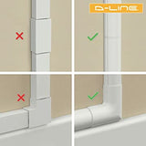 D-Line 30 x 15mm White 4 x 1 Meter Lengths & Accessories Cable Management Kit Hide