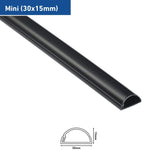 D-Line 30 x 15mm Black 4 x 1 Meter Lengths & Accessories Cable Management Kit Hide