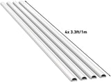 D-Line 20 x 10mm White 4 x 1 Meter Lengths & Accessories Cable Management Kit Hide