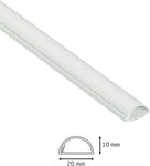 D-Line 20 x 10mm White 4 x 1 Meter Lengths & Accessories Cable Management Kit Hide