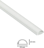 D-Line 20 x 10mm White 4 x 1 Meter Lengths & Accessories Cable Management Kit Hide