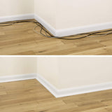 D-Line 22 x 22mm Quadrant Self Adhesive Trunking Cable Cover Hide Management