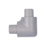 D-Line Flat Bend - 16 x 8mm - Smooth Fit - Aluminium (Silver) Trunking Connector Cable Hide