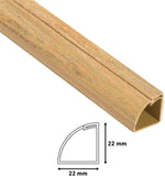 D-Line 22 x 22mm Quadrant Self Adhesive Trunking Cable Cover Hide Management