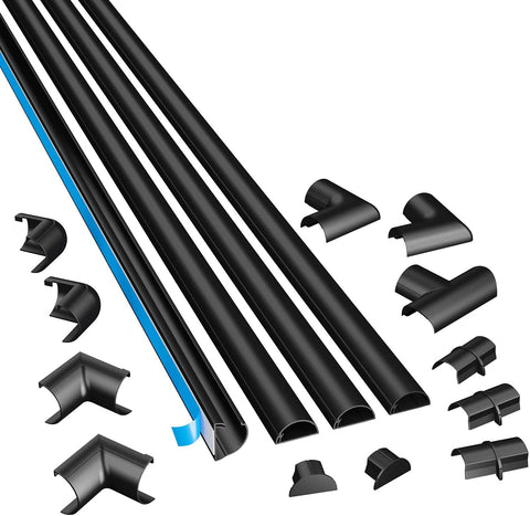 D-Line 30 x 15mm Black 4 x 1 Meter Lengths & Accessories Cable Management Kit Hide