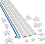 D-Line 30 x 15mm White 4 x 1 Meter Lengths & Accessories Cable Management Kit Hide