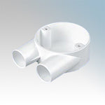 Marshall Tufflex Branch U Box (2 Way) For 20mm Conduit White