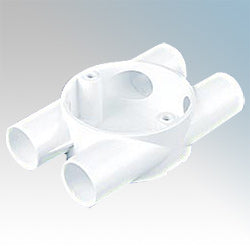 Marshall Tufflex Branch H Box (4 Way) For 20mm Conduit White
