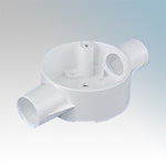 Marshall Tufflex Through Box (2 Way) For 20mm Conduit White