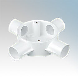 Marshall Tufflex Intersection Box (4 Way) For 20mm Conduit White