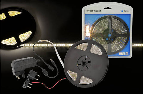 8mm Low Profile LED Tape Kit - Weatherproof IP65 - Warm White (3000K)- 5 Mtrs