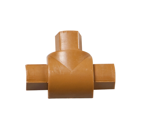 D-Line Equal Tee - 16 x 8mm - Smooth Fit - Oak (Wood) Trunking Connector Cable Hide