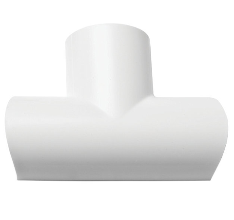 D-Line Equal Tee - 50 x 25mm White Clip-Over Trunking Connector Cable Hide