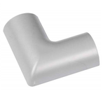 D-Line Flat Bend - 30 x 15mm Aluminium (Silver) Clip-Over Trunking Connector Cable Hide